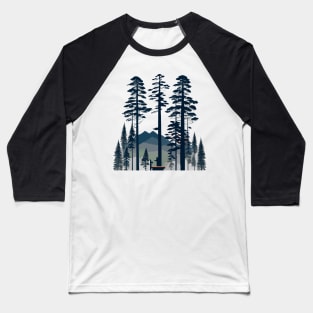 Rambo and Forest Trees Baseball T-Shirt